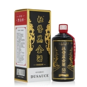杜酱黑金酒 53度酱香型白酒，茅台镇纯粮坤沙老酒 十二年陈酿老酒 荣获巴拿马万国博览会金奖 整箱6瓶装+3个手提袋