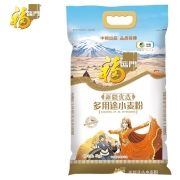 福临门  面粉 新疆优选多用途小麦粉 中筋粉 新疆多用途面粉 馒头、包子、烙饼等各类面食 中粮出品 十斤 5kg