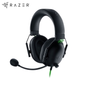 雷蛇（Razer） 耳机旋风黑鲨头戴式游戏电竞耳麦USB麦克风7.1环绕声电脑吃鸡耳机 旋风黑鲨V2 X 黑（3.5mm有线 虚拟7.1）