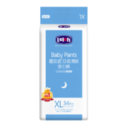 露安适（Lelch）拉拉裤 加大号婴儿尿不湿 XL码34片(12-17kg) 日夜清新 夜用安心裤  成长裤 瞬吸干爽