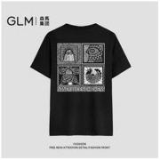GLM 森马集团品牌GLM短袖t恤男2022新款衣服男装潮流纯棉时尚上衣