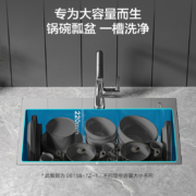 九牧不锈钢手工槽厨房水槽套餐洗菜盆洗碗水池台下盆单双槽KD5