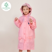 kocotree儿童雨衣男童女童小学生带书包位雨披全身幼儿园宝宝雨具小孩 粉色 M:建议身高115-130cm