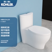 科勒KOHLER水漾家用卫生间连体抽水马桶坐便器陶瓷座厕喷射虹吸式节水大冲吸力除臭300坑距K-3869T