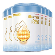 illuma 启赋 蓝钻 婴儿奶粉 2段 810g*6听