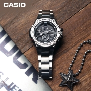 卡西欧（CASIO）手表 G-SHOCK  钢铁之心 防震太阳能动力蓝牙连接高亮度LED照明运动手表 GST-B100D-1APRT