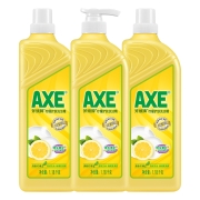 斧头牌（AXE）柠檬护肤洗洁精套装1.18kg*3(1泵+2补)柠檬清香 维E呵护不伤手54.9元