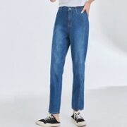 GIORDANO 佐丹奴 女士高腰直筒牛仔裤 05411060