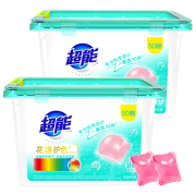 超能洗衣凝珠花漾护色酵素洗衣凝珠8倍洁净力 50颗*2盒