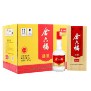 金六福 盛世 浓香型白酒 52度 500ml*6瓶 整箱装纯粮食酒（优级酒）
