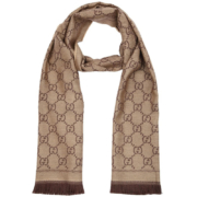 GUCCI 古驰 男女款羊毛双G长款围巾 133483 3G200 2764