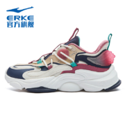 鸿星尔克秋季新款女子运动鞋百搭时尚弜弹缓震小翅膀跑鞋老爹鞋潮