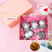 姗珀猫咪摆件女生生日礼物女孩子中秋教师节礼物送老师闺蜜创意礼品送女友情侣表白办公室客厅桌面装饰品 一套5只 精美礼盒装