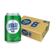 88VIP：青岛啤酒 崂山8度 清爽醇正330ml*24罐*3件