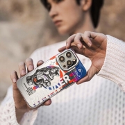 魅族 PANDAER 自由金属 妙磁抗菌壳 GRAFFITO iPhone 14 Pro适用 IML工艺 妙磁阵列2.0 Click按键模组