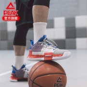 匹克态极闪现篮球鞋男2022新款路威实战耐磨防滑学生球鞋 浅花灰 43