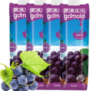 果汁味浓！gomolo 果满乐乐 葡萄汁 大瓶装纯果汁 1升*4瓶