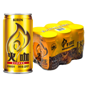 限地区、88VIP：KIRIN 麒麟 火咖意式香浓拿铁咖啡 180ml*6罐 *9件