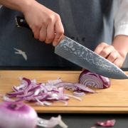 京东京造 菜刀 家用8寸厨师刀切菜刀切肉刀 日式工艺 67层大马士革