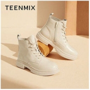 TEENMIX 天美意 冬新款商场同款简约气质休闲马丁靴女皮靴CV94