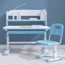 佳佰 儿童学习桌椅套装带书架可升降写字桌  小学生儿童书桌 蓝色（锂电LED灯）533元 (需用券)