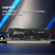 金士顿 (Kingston) FURY 16GB(8G×2)套装 DDR4 3733 台式机内存条 Beast野兽系列 骇客神条