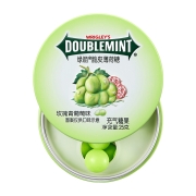 绿箭（DOUBLEMINT） 脆皮薄荷糖 冰果脆玫瑰青葡萄口味25g铁盒装  办公室休闲零食糖果