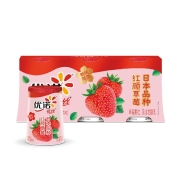 优诺(yoplait) 优丝草莓果粒酸奶风味发酵乳135gx3 低温酸牛奶生鲜