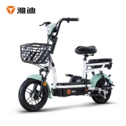 【门店自提】雅迪电动车乐萌48V12Ah铅酸电池电动自行车轻便代步小型电瓶车 绿色/白色/黑色（到店选择颜色）