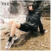 TEENMIX 天美意 拼色运动休闲鞋女增高耐磨老爹鞋2022秋新商场同款CEO21CM2