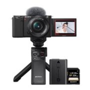 双11预售、PLUS会员：SONY 索尼 微单相机 电池蓝牙手柄套装 APS-C画幅小巧便携 4K专业视频 黑色