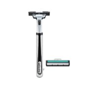 吉列(Gillette) 刮胡刀手动剃须刀威锋旋转2层刀片刮胡刀(1刀架1刀头+1刀头)