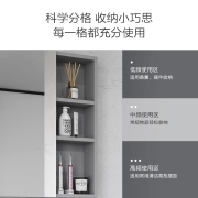 九牧（JOMOO）工业风浴室柜 组合卫生间洗漱台 单门双抽洗脸盆A2704 【80CM-马奇灰】