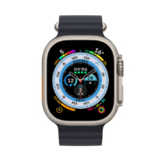Apple Watch Ultra 智能手表 GPS + 蜂窝款 49毫米 钛金属原色 钛金属表壳午夜色海洋表带MQF63CH/A