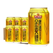 珠江啤酒（PEARL RIVER）10度 珠江金麦穗啤酒 330ml*6听 连包装11元