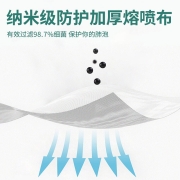 聆懿医用外科口罩亲肤透气三层防护内含熔喷布一次性口罩药监认证备案可查 【成人蓝】一次性医用口罩 50片