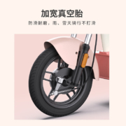 爱玛(AIMA)电动车泡泡48V新国标小型男女成人电动自行车可上牌时尚轻便电瓶车    桃叶粉