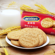 英国进口 麦维他（Mcvitie's） 爆款零食 原味全麦粗粮酥性消化饼干 250g 早餐下午茶零食 进口代餐饼干