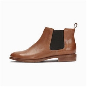 Clarks 其乐 Taylor Shine泰勒丝因系列 女士短筒切尔西靴 棕褐色