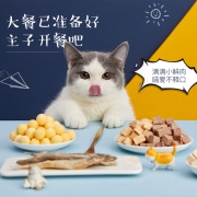 网易严选冻干猫零食营养增肥150g小鱼干鸡胸肉牛肉鹌鹑猫咪冻干