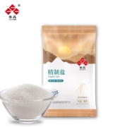 鲁晶 无碘食用盐 家用炒菜天然调味品  炖汤提鲜食用盐巴 精制盐（未加碘）400g