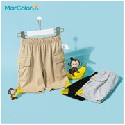 MarColor 马卡乐 森马旗下-马卡乐童装2021年夏新款男童全棉舒适工装风休闲网眼透