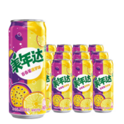 MIRINARA 美年达 百香果菠萝味 果味汽水 细长罐 碳酸饮料 330ml*12听