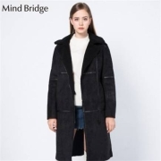 限尺码：Mind Bridge MSLT725CBE 女士皮毛一体大衣