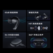 小米（MI）Redmi Buds 4 Pro 真无线蓝牙耳机 主动降噪 游戏低延迟 小米耳机 苹果华为手机通用（镜湖白）