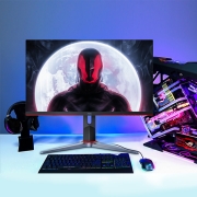 AOC 23.8英寸 IPS广色域 0.5ms 快速液晶 240Hz HDR Mode 旋转升降支架 电竞大乌兹 游戏电脑显示器 24G2Z