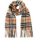 BURBERRY 博柏利 童装 儿童典藏米色羊绒迷你经典Vintage格纹围巾 8015162 1号会员店