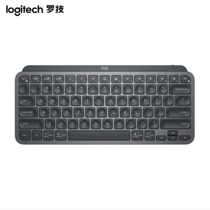 罗技（Logitech） 键盘MX Keys Mini时尚键盘 无线蓝牙办公超薄智能背光妙控键盘 石墨黑