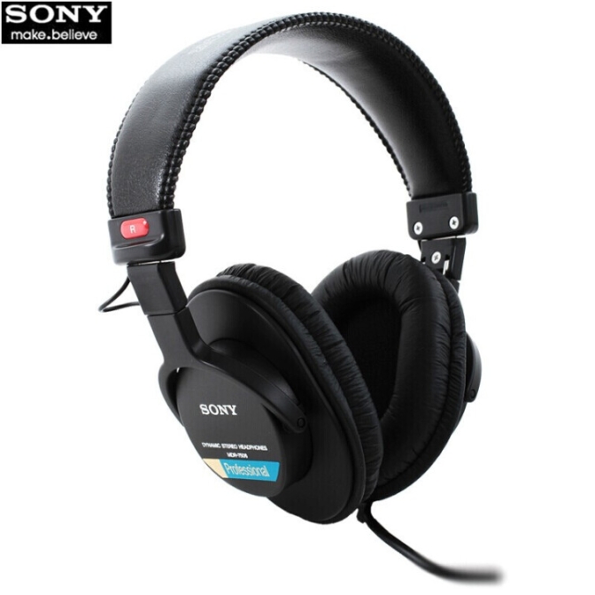 索尼（SONY） MDR7506 监听耳机 HIFI头戴式 游戏 听歌 录音专业降噪有线耳机