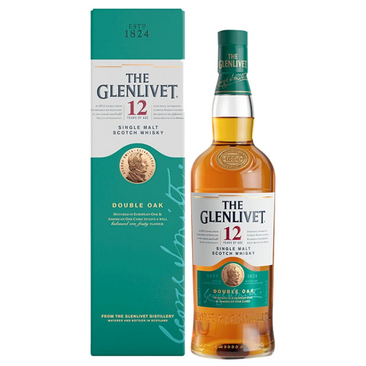 格兰威特（Glenlivet）12年 陈酿 苏格兰 单一麦芽 威士忌 洋酒 700ml